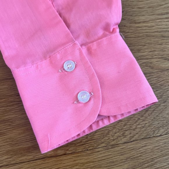 Kent Collection by Arrow Sanforized Vintage 70s PINK Dress Shirt – Men’s 16x34 - Picture 7 of 7